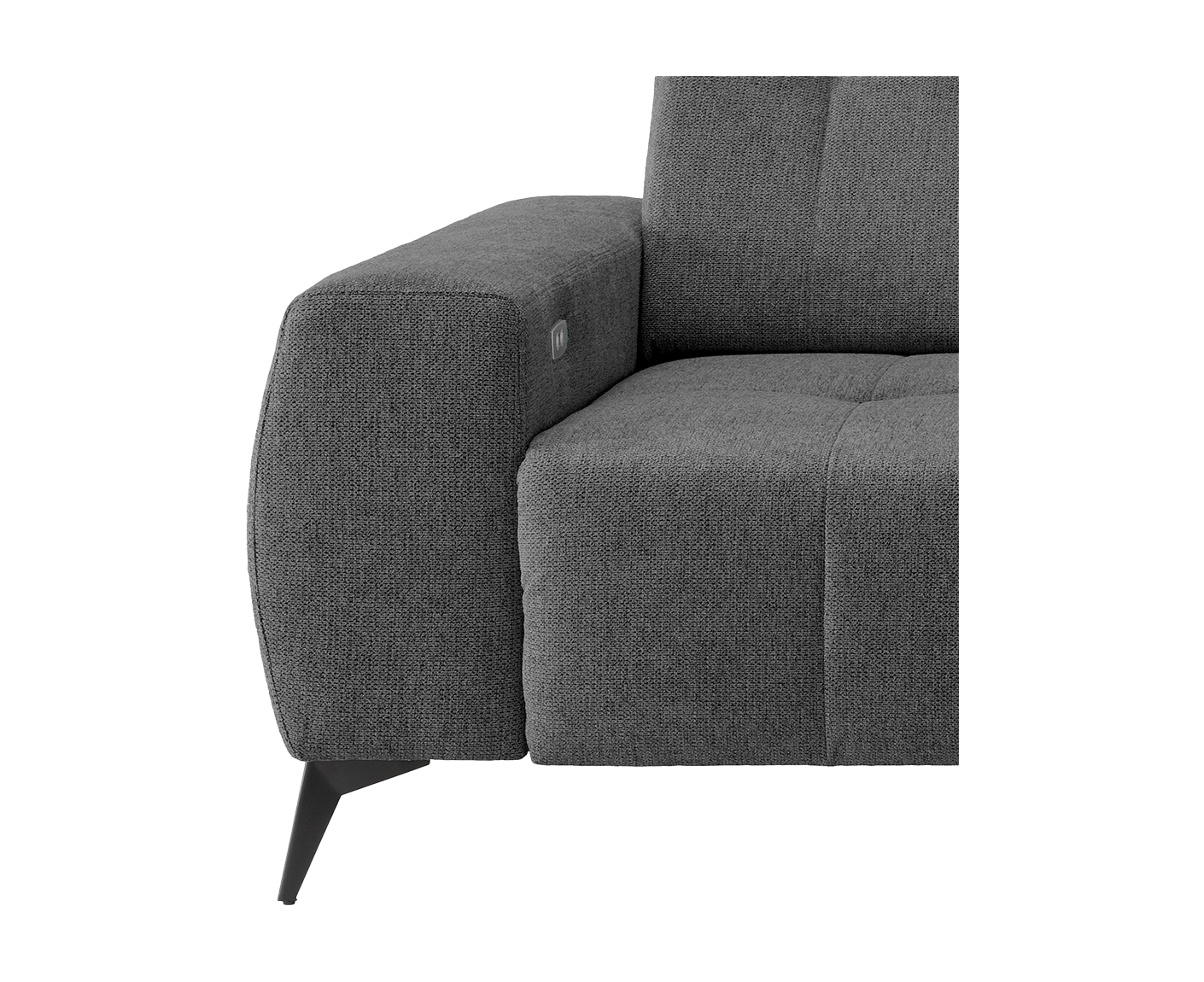 Sassari Ecksofa 258 x 180 cm, mit elektrischem Sitzvorschub, Corto