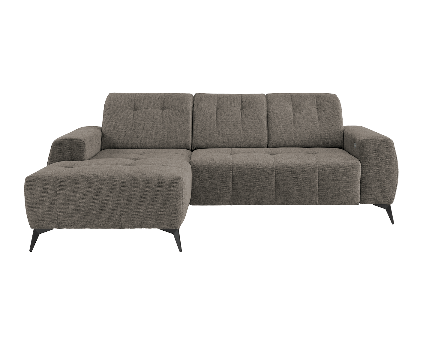 Sassari Ecksofa 258 x 180 cm, mit elektrischem Sitzvorschub, Corto