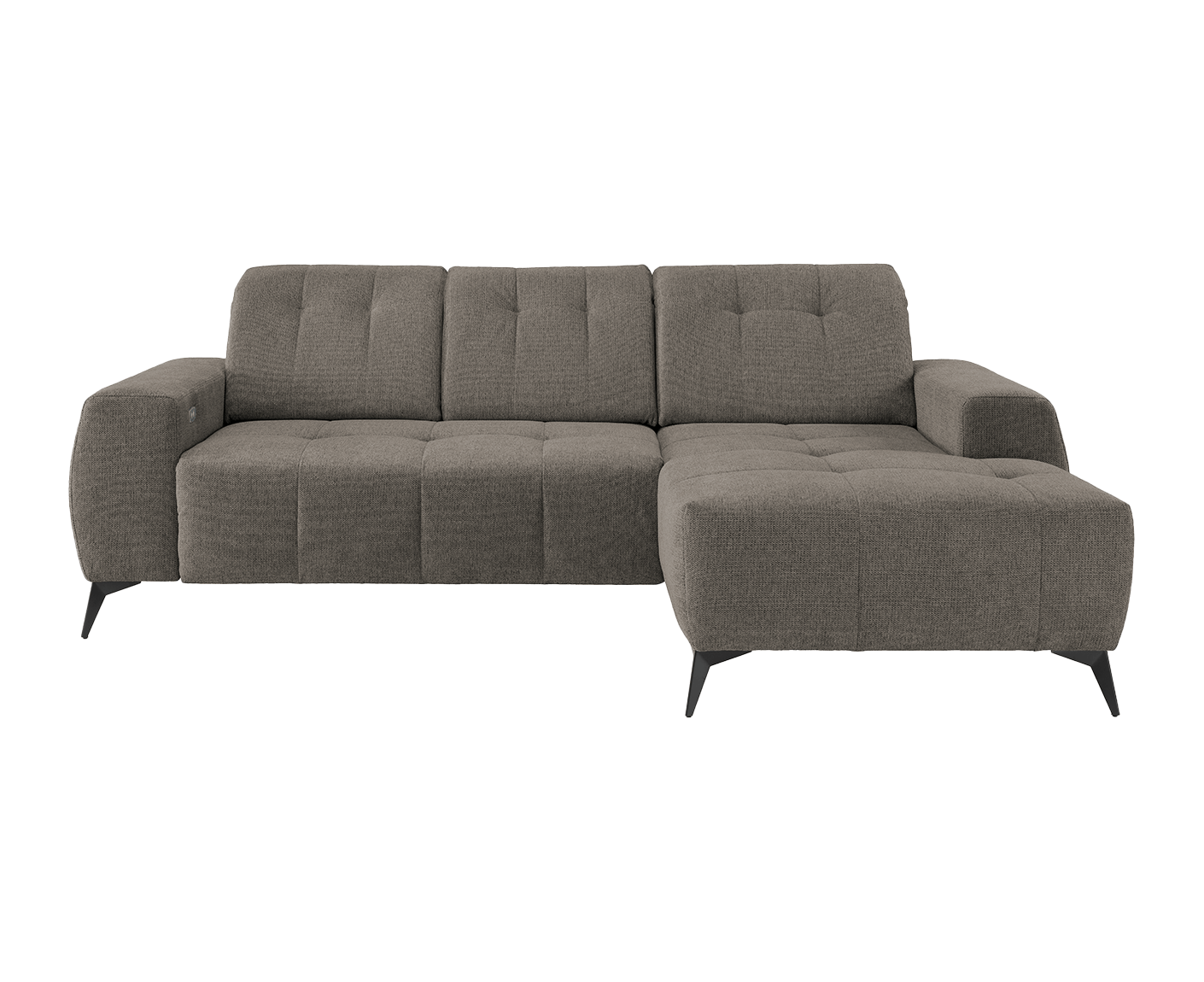 Sassari Ecksofa 258 x 180 cm, mit elektrischem Sitzvorschub, Corto