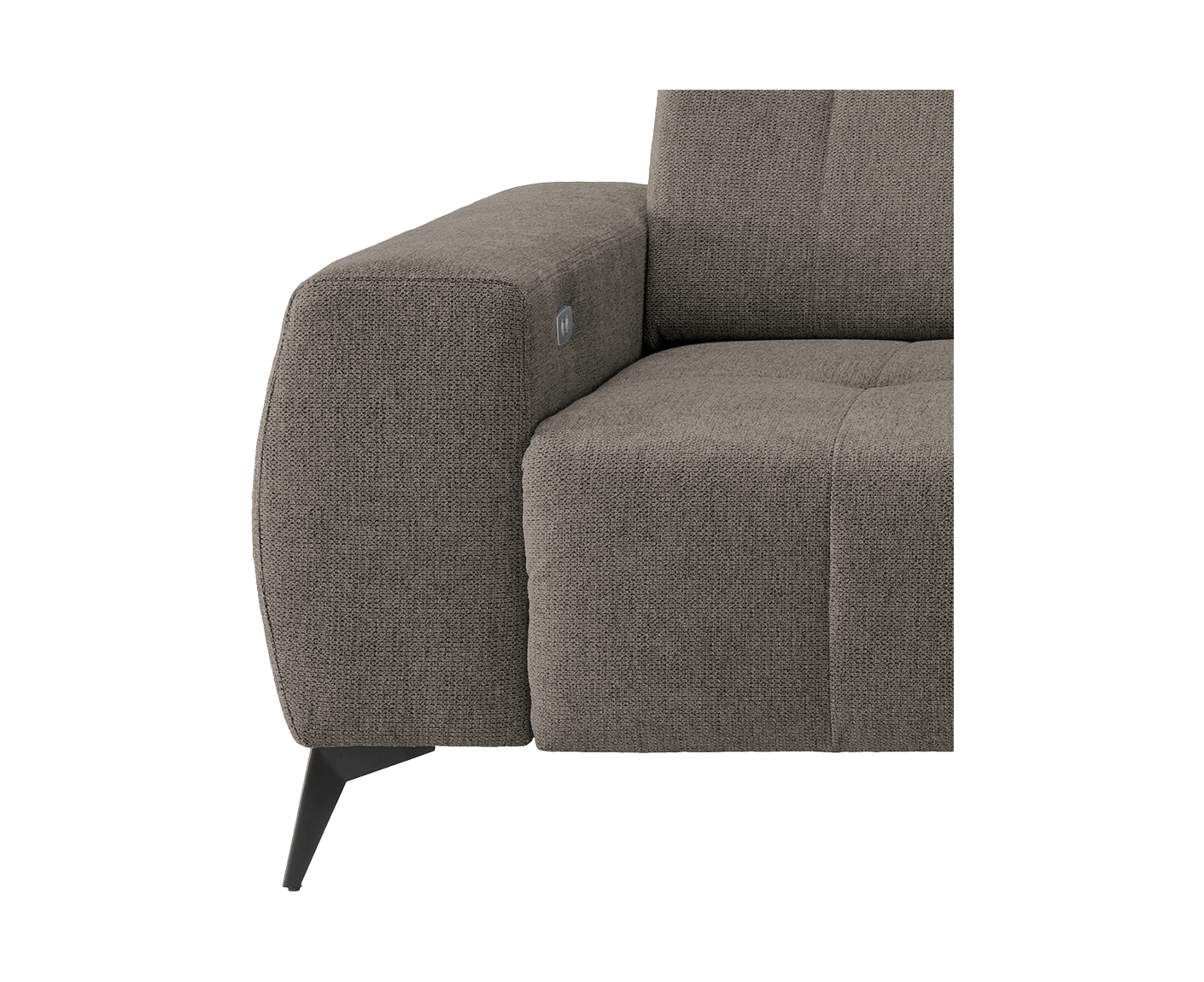 Sassari Ecksofa 258 x 180 cm, mit elektrischem Sitzvorschub, Corto