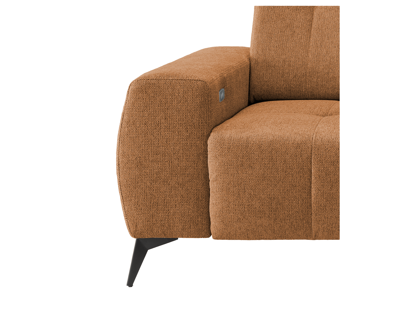 Sassari Ecksofa 258 x 180 cm, mit elektrischem Sitzvorschub, Corto