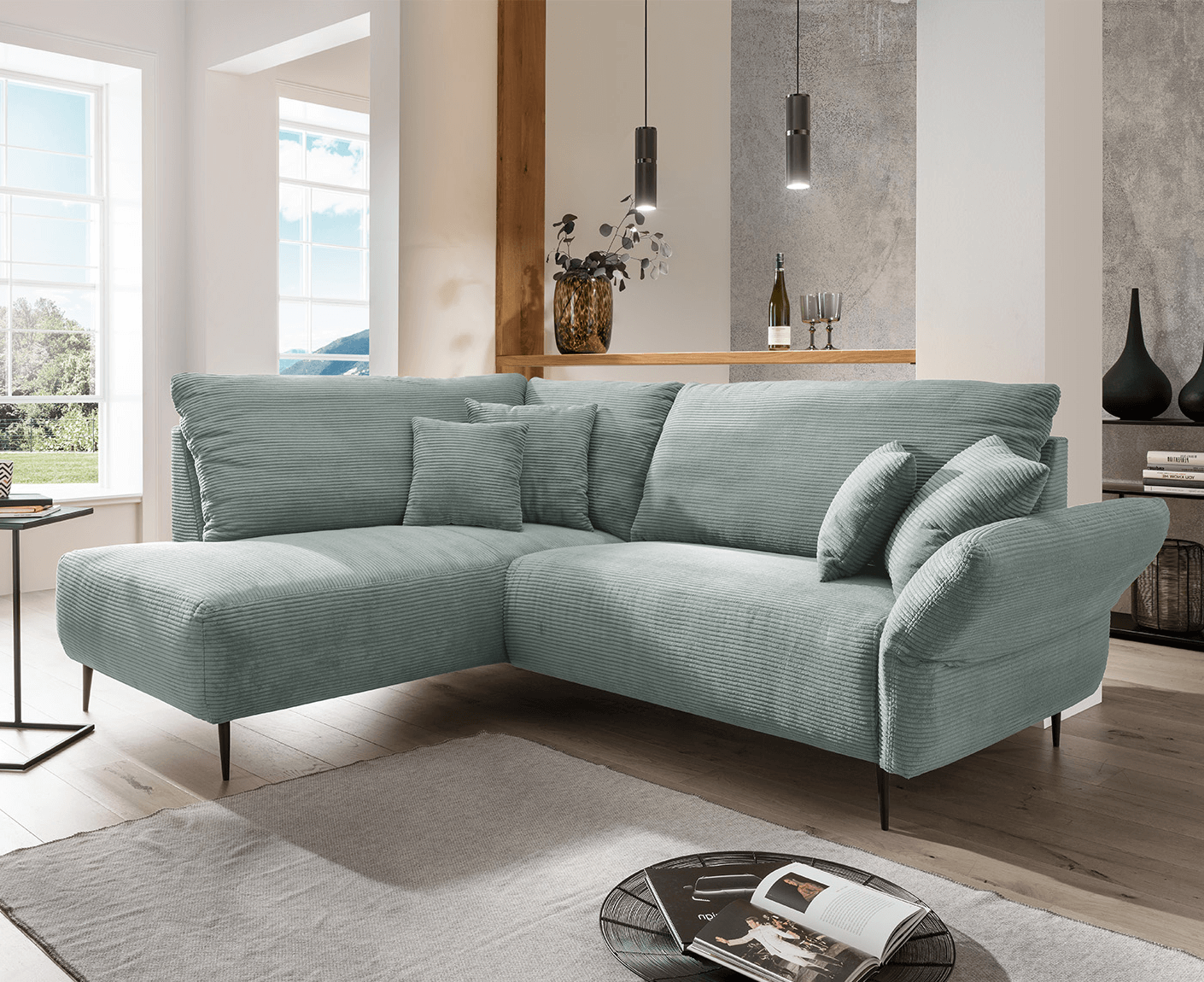 Viterbo Ecksofa 237-255 x 190 cm, Cord