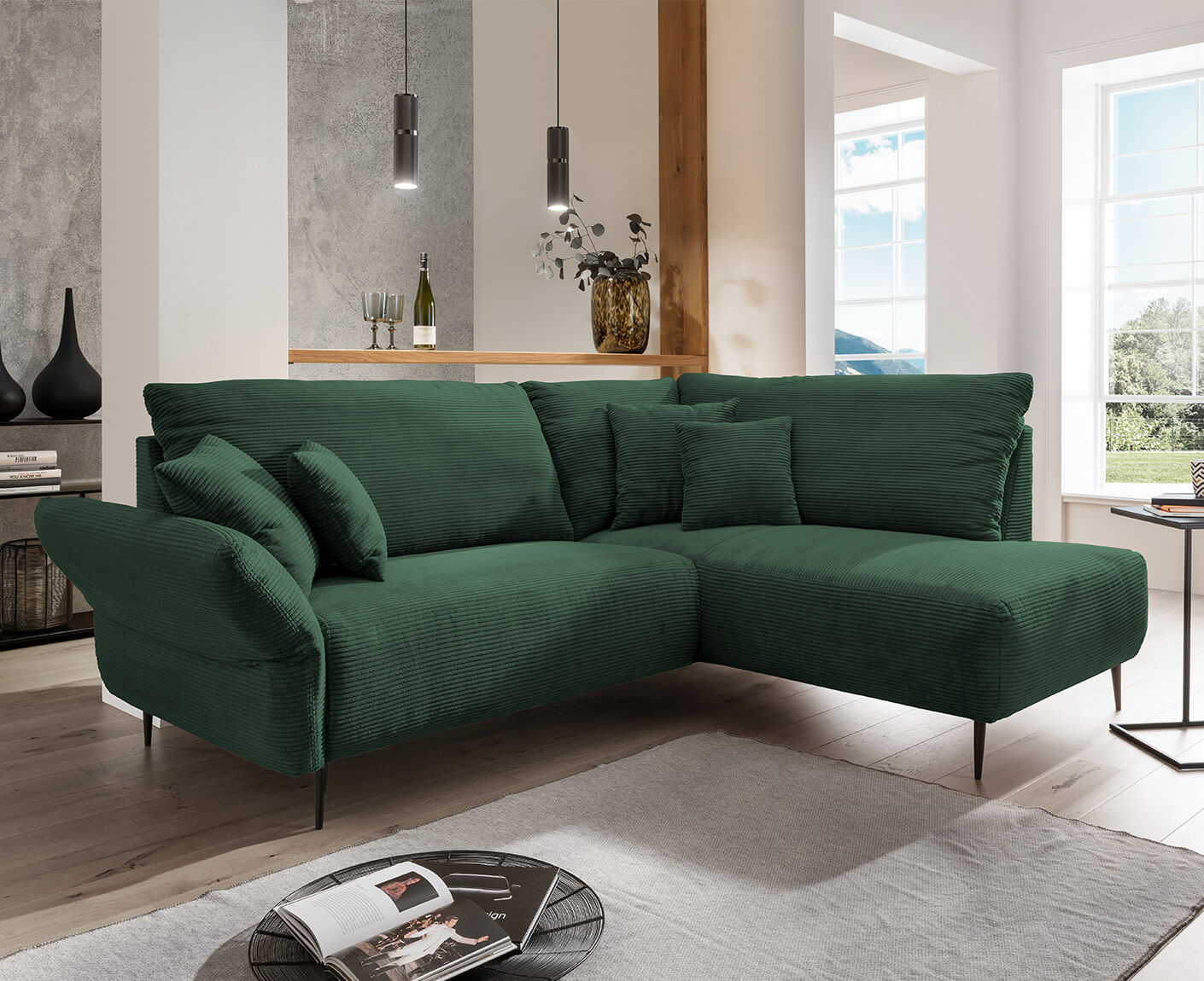 Viterbo Ecksofa 237-255 x 190 cm, Cord
