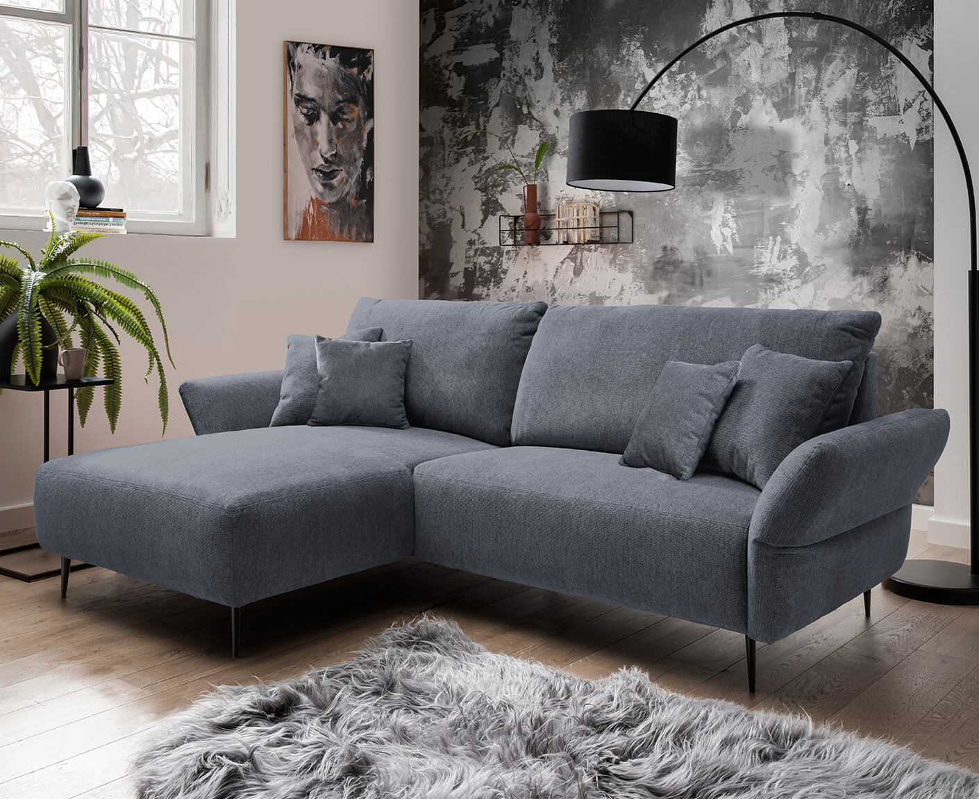 Viterbo Ecksofa 260 - 302 x 178 cm, Corto, beidseitig montierbar