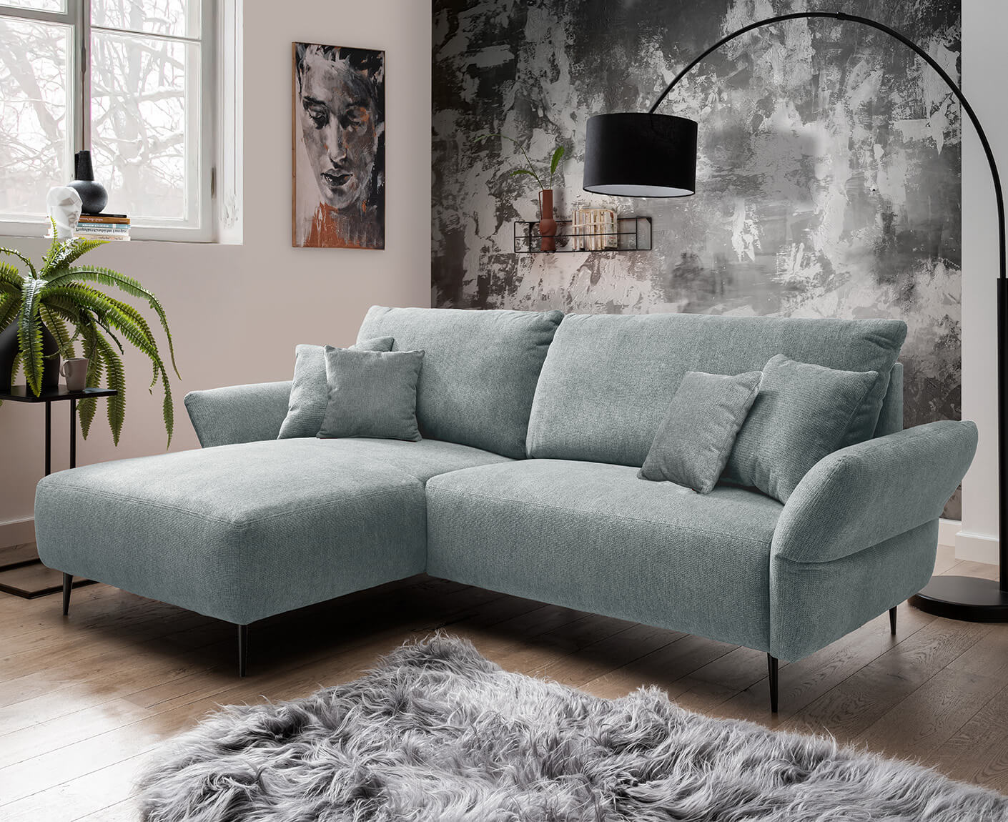 Viterbo Ecksofa 260 - 302 x 178 cm, Corto, beidseitig montierbar