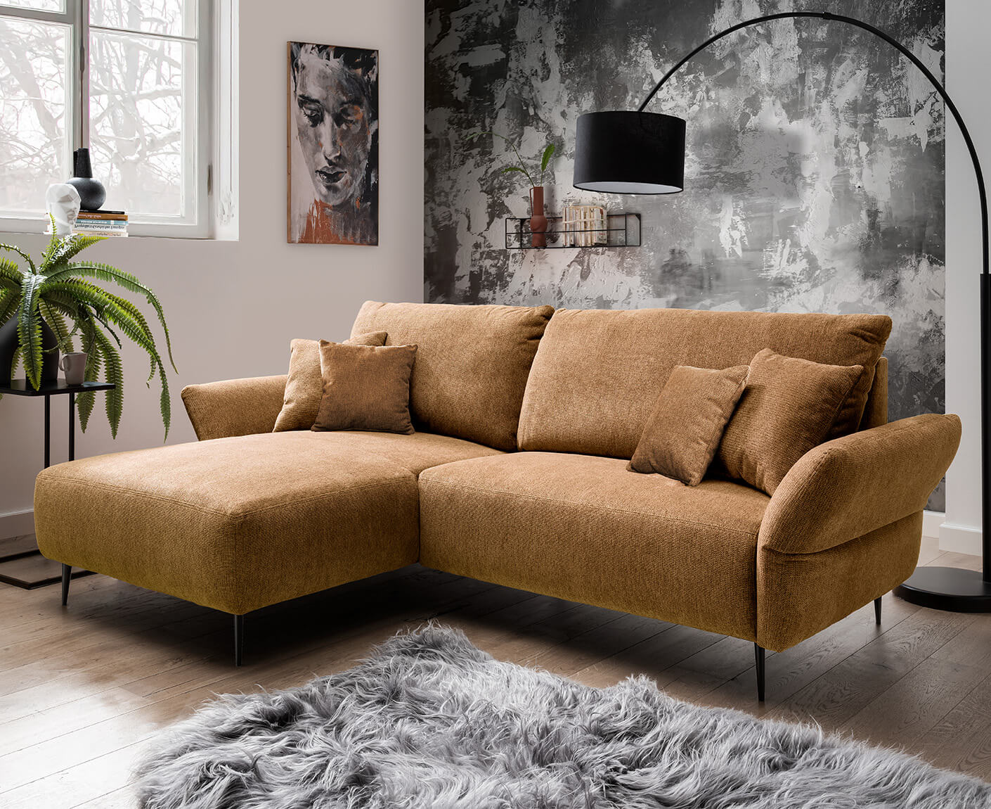 Viterbo Ecksofa 260 - 302 x 178 cm, Corto, beidseitig montierbar
