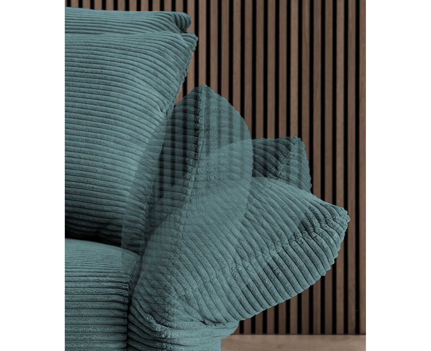 Viterbo Ecksofa 256-269 x 294-307 cm, mit Trapezecke, Cord