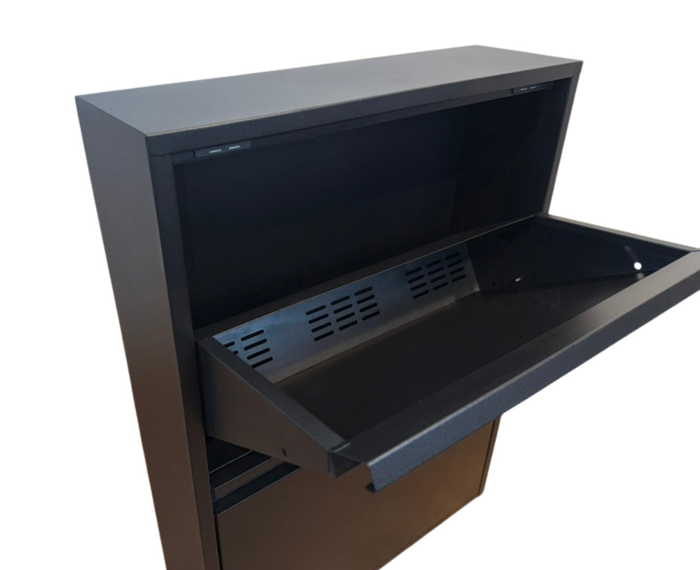B&W Schuhschrank / Schuhkipper 2 Klappen Metall montiert