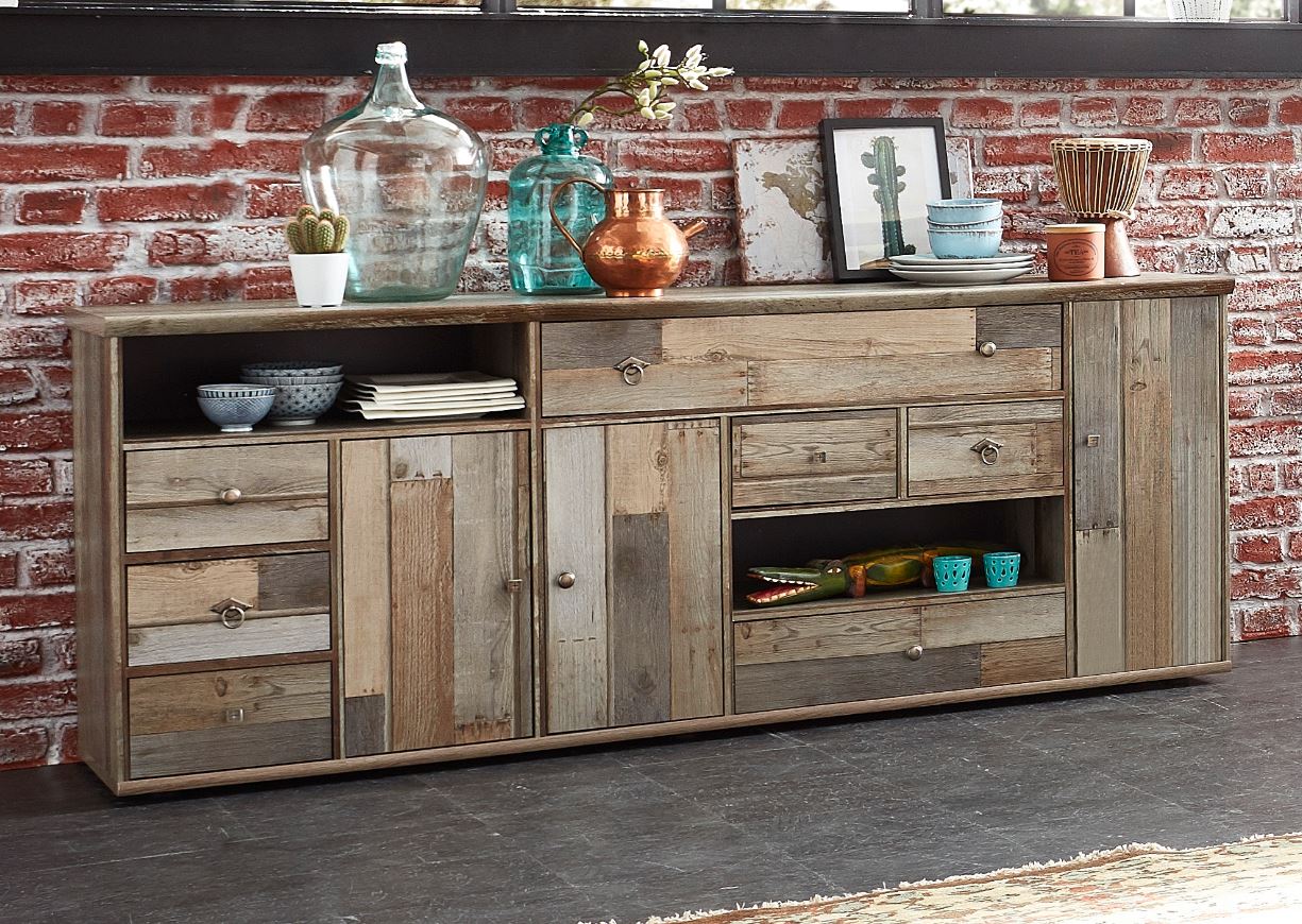 Wohnzimmer Komplettset BONANZA 4 Driftwood Nachbildung