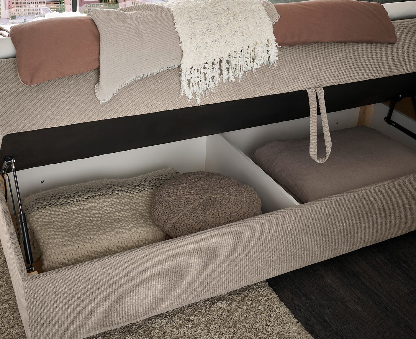 Brixton Boxbett / Polsterbett inkl. Bettkasten 160x200 - 180x200 cm