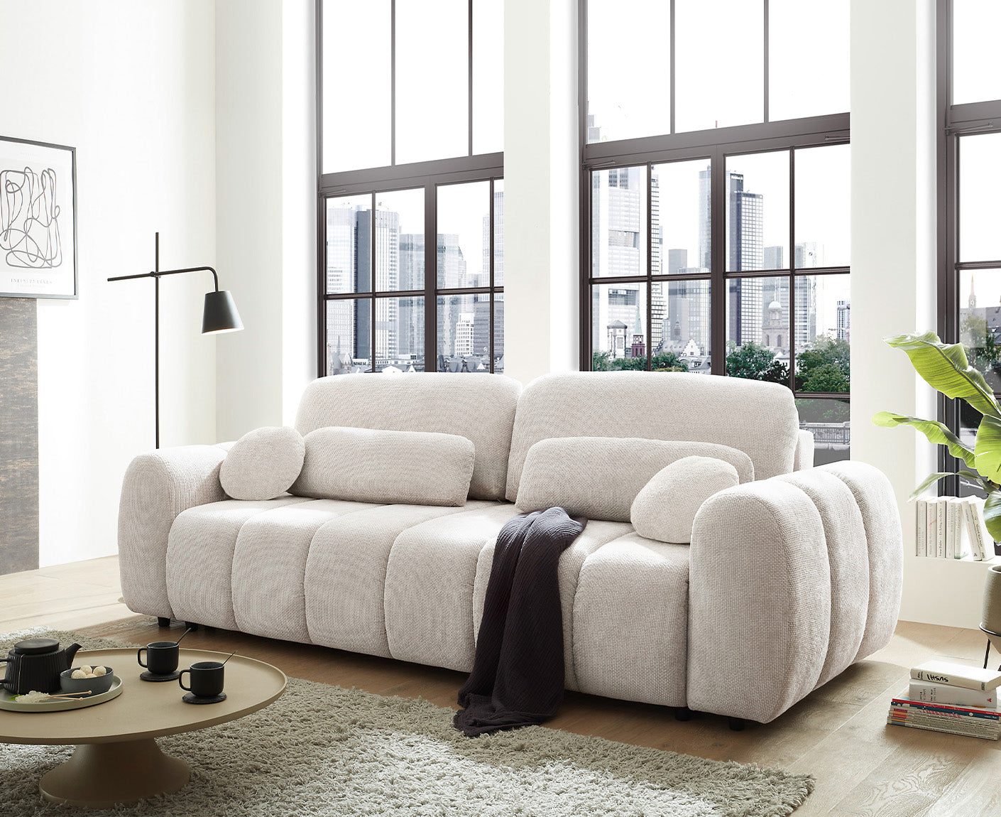 Bubble Schlafsofa 256 x 112 cm, mit Bettkasten