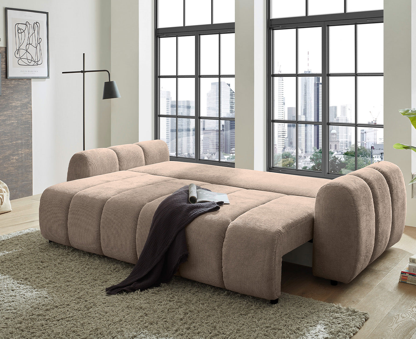 Bubble Schlafsofa 256 x 112 cm, mit Bettkasten
