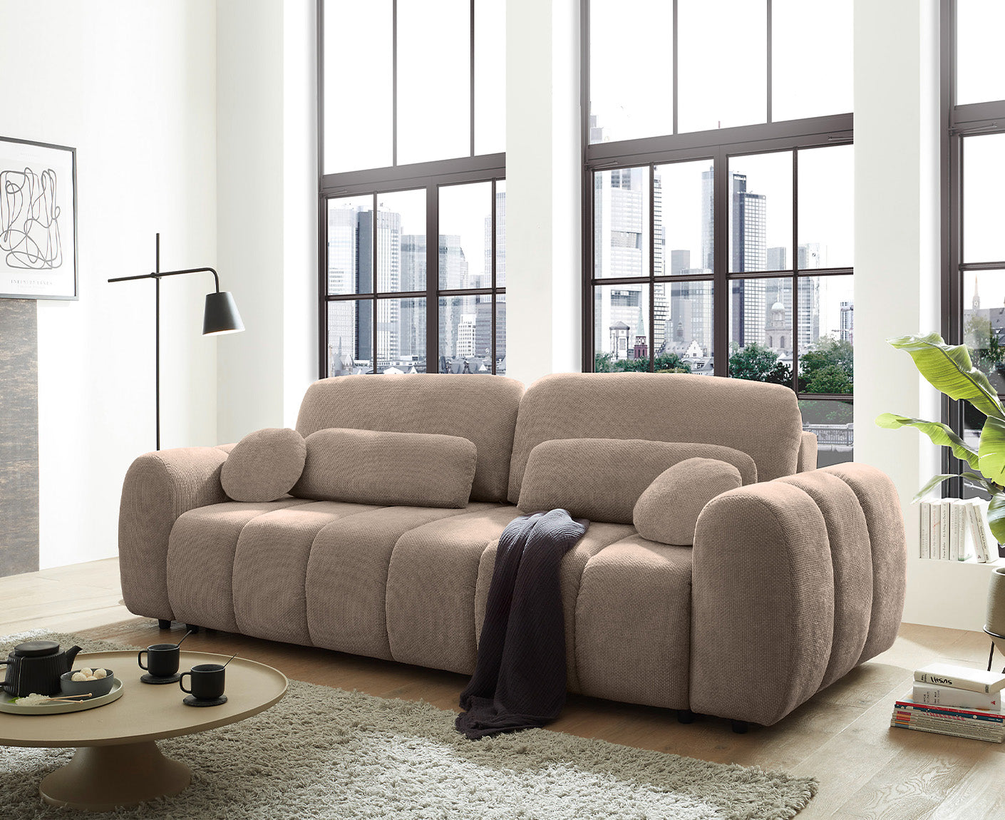 Bubble Schlafsofa 256 x 112 cm, mit Bettkasten
