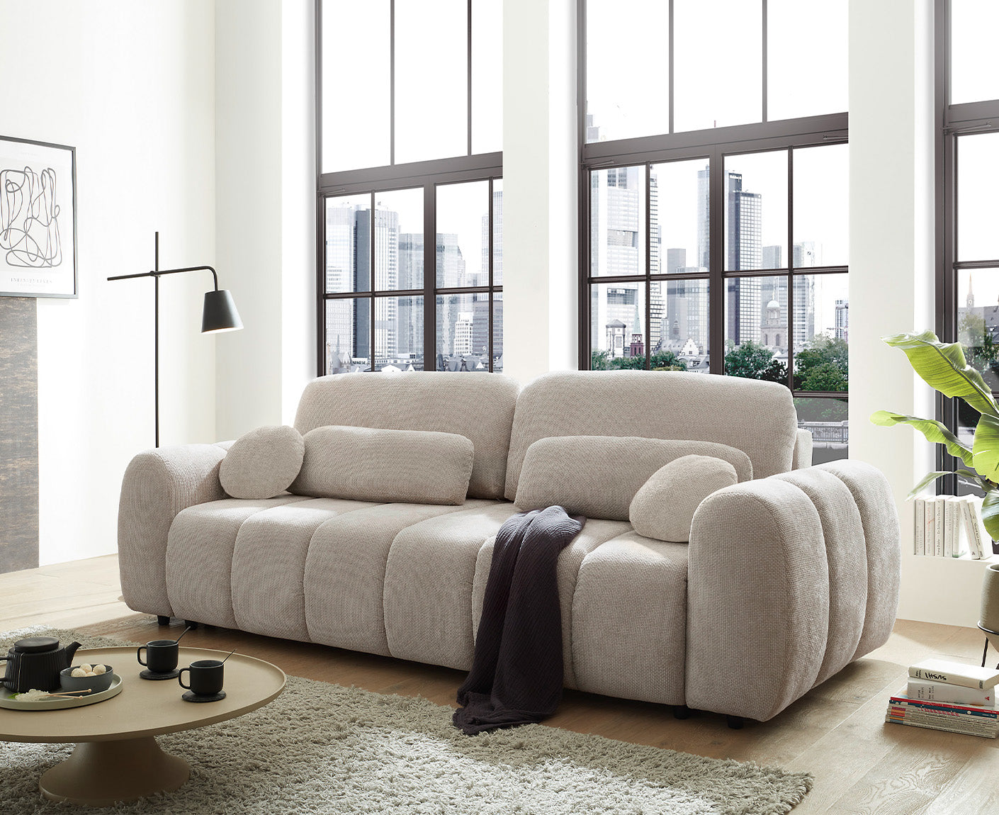 Bubble Schlafsofa 256 x 112 cm, mit Bettkasten