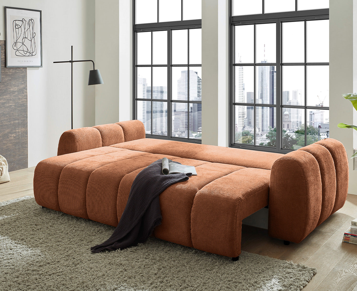 Bubble Schlafsofa 256 x 112 cm, mit Bettkasten