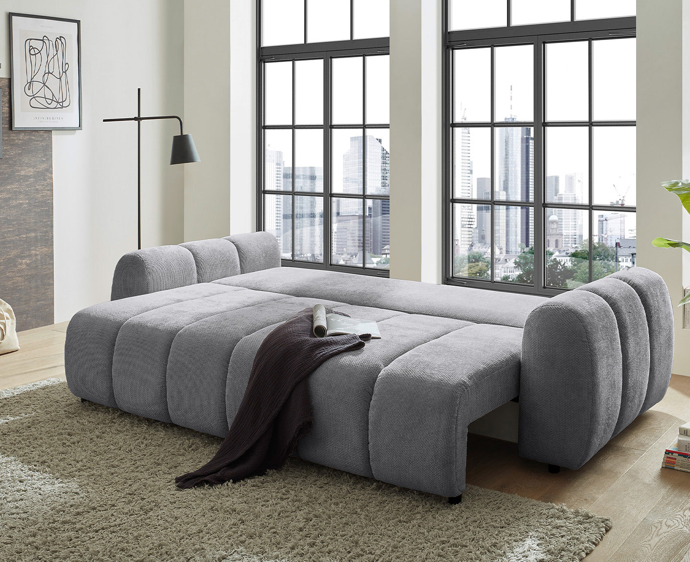 Bubble Schlafsofa 256 x 112 cm, mit Bettkasten