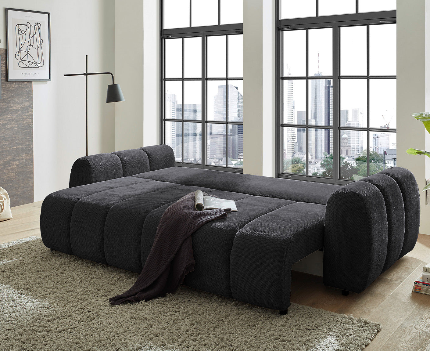 Bubble Schlafsofa 256 x 112 cm, mit Bettkasten
