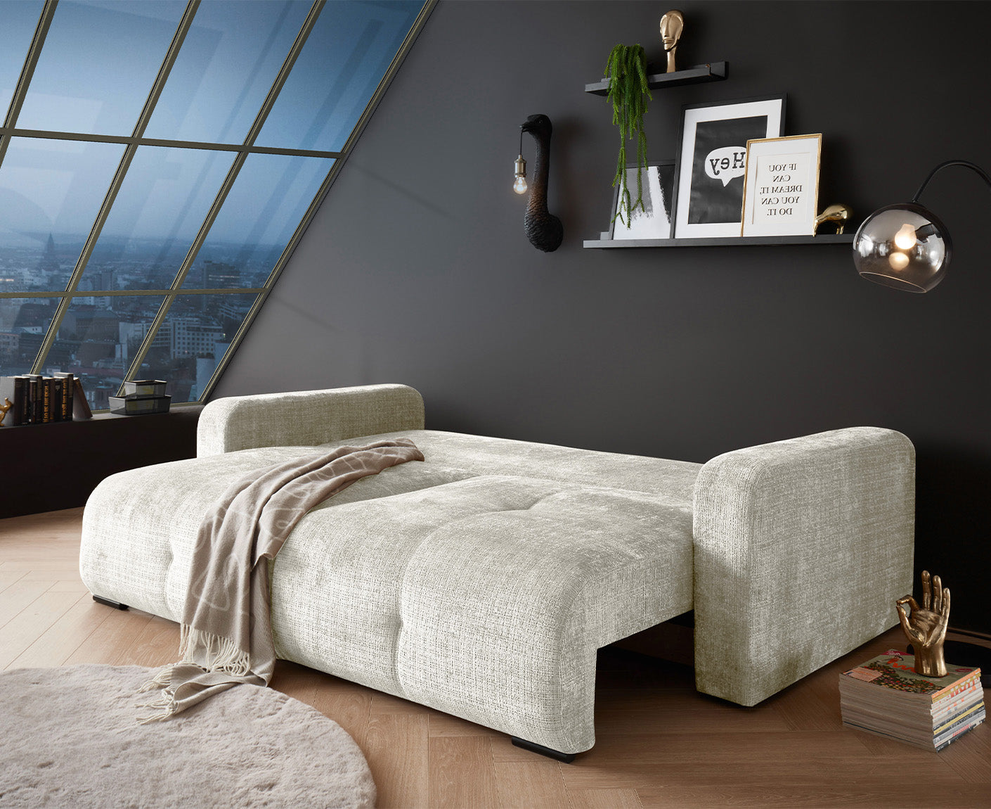 Bullet Schlafsofa 235 x 120 cm, mit Bettkasten