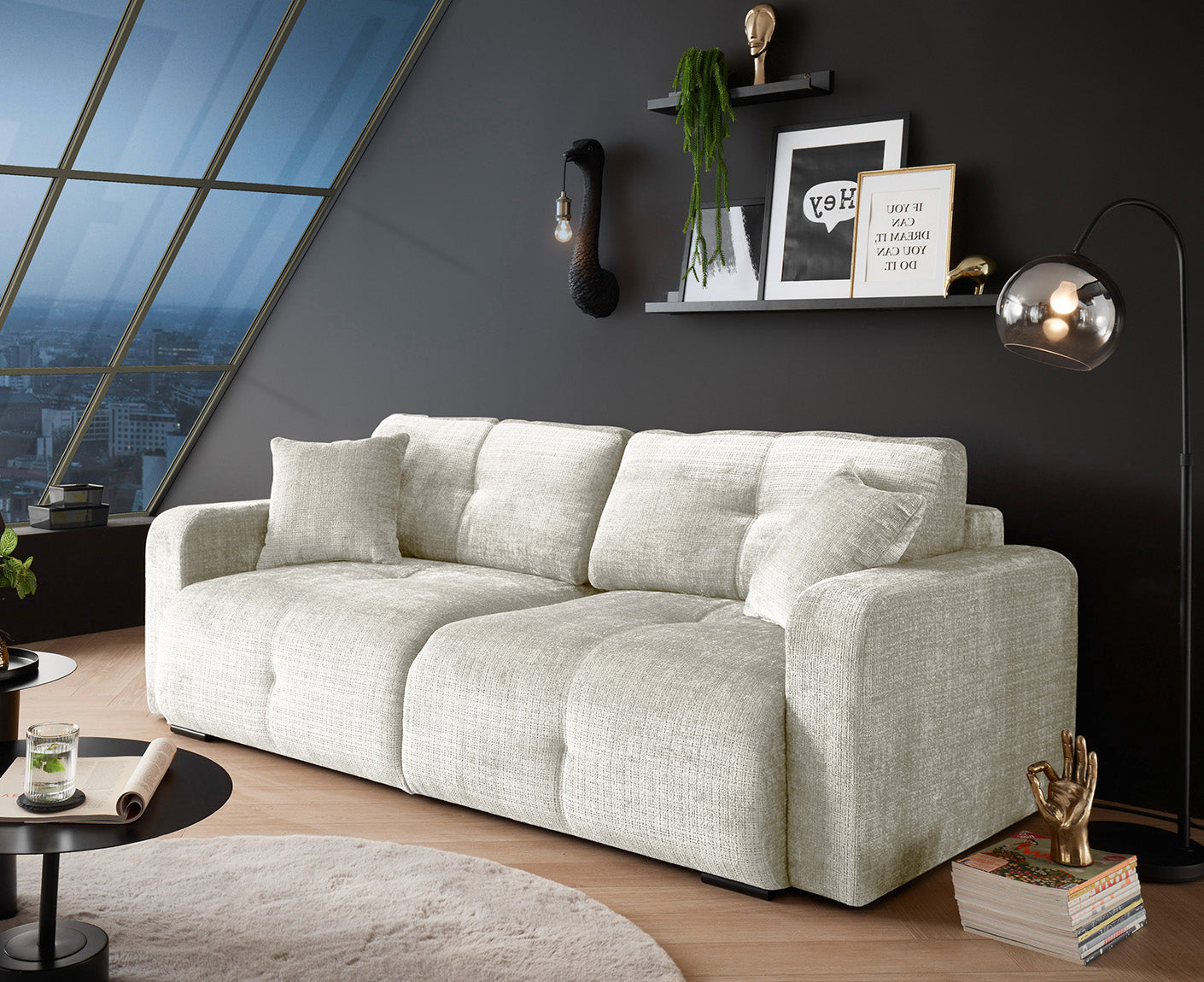 Bullet Schlafsofa 235 x 120 cm, mit Bettkasten