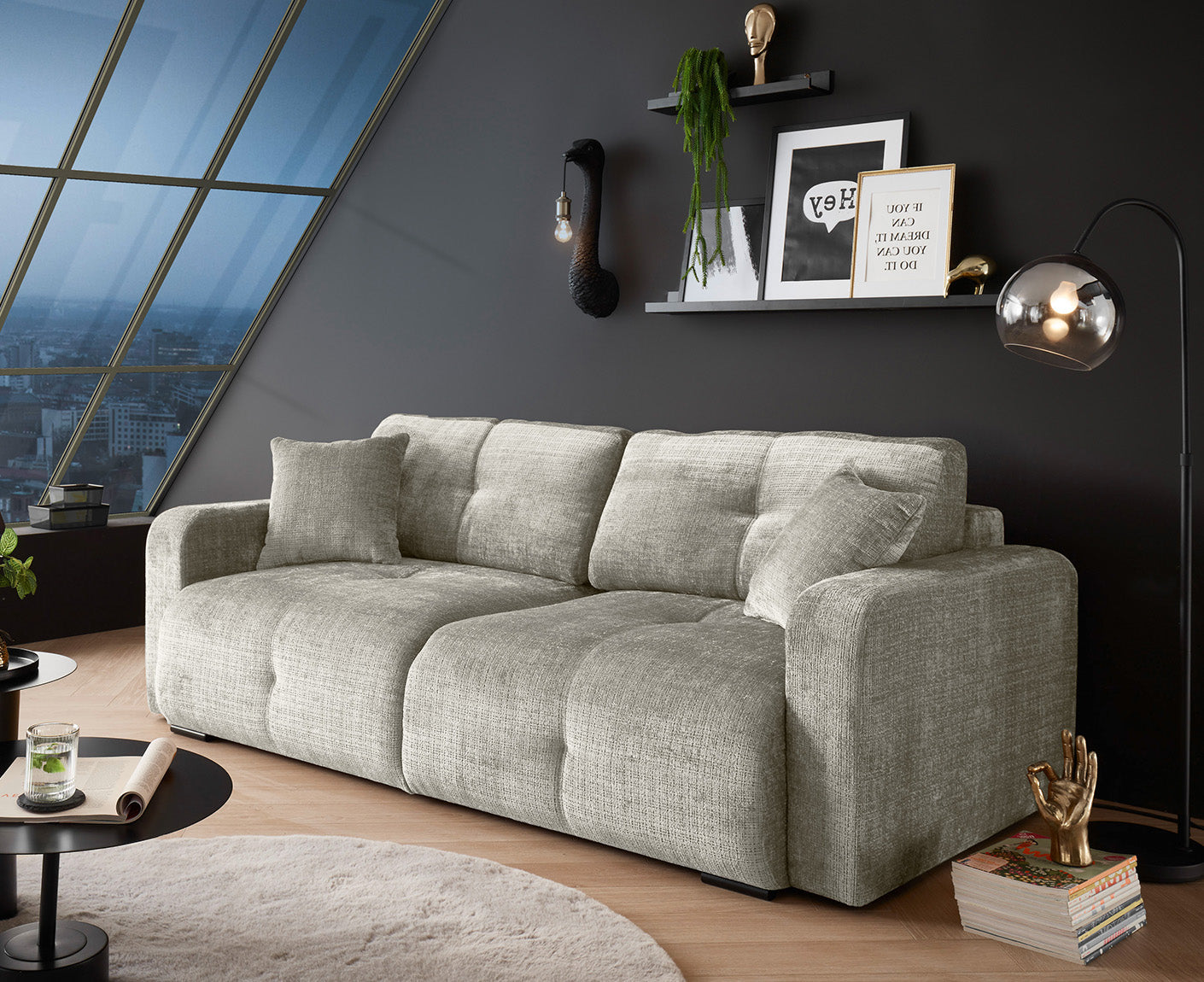 Bullet Schlafsofa 235 x 120 cm, mit Bettkasten