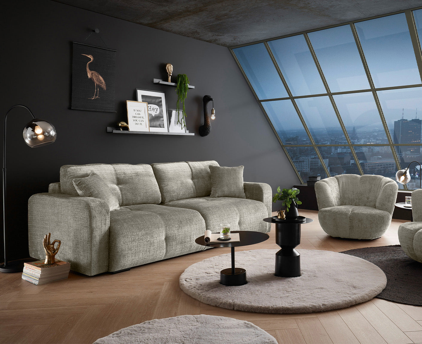 Bullet Schlafsofa 235 x 120 cm, mit Bettkasten