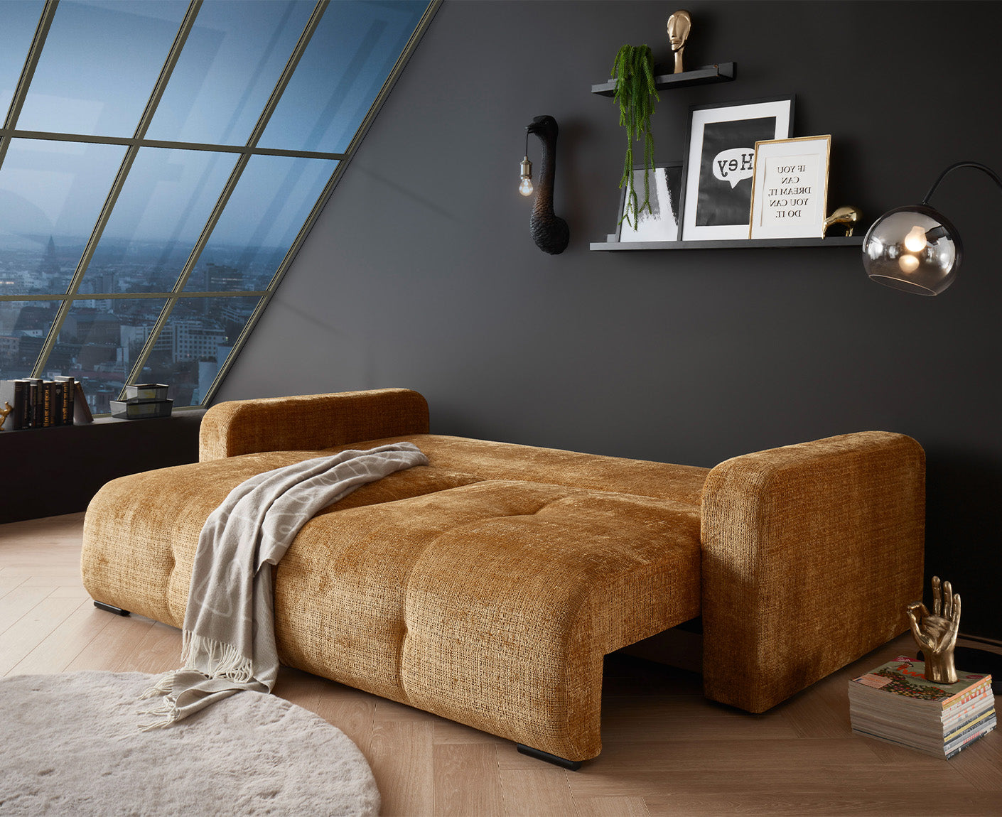 Bullet Schlafsofa 235 x 120 cm, mit Bettkasten