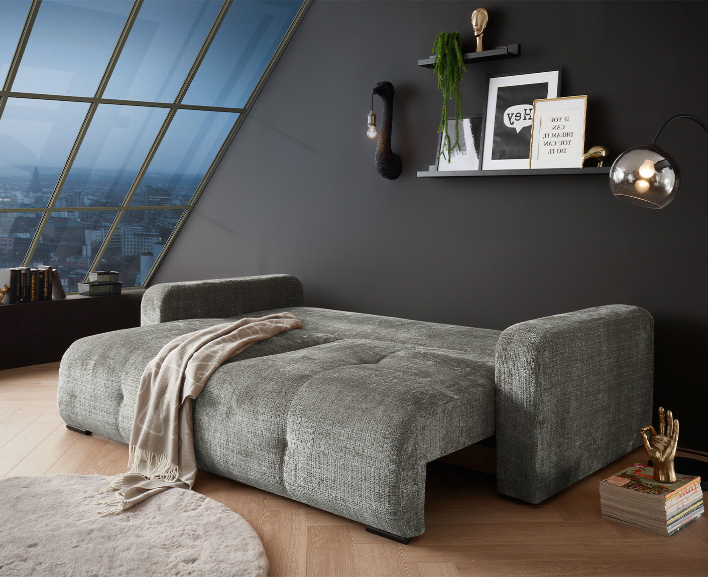 Bullet Schlafsofa 235 x 120 cm, mit Bettkasten