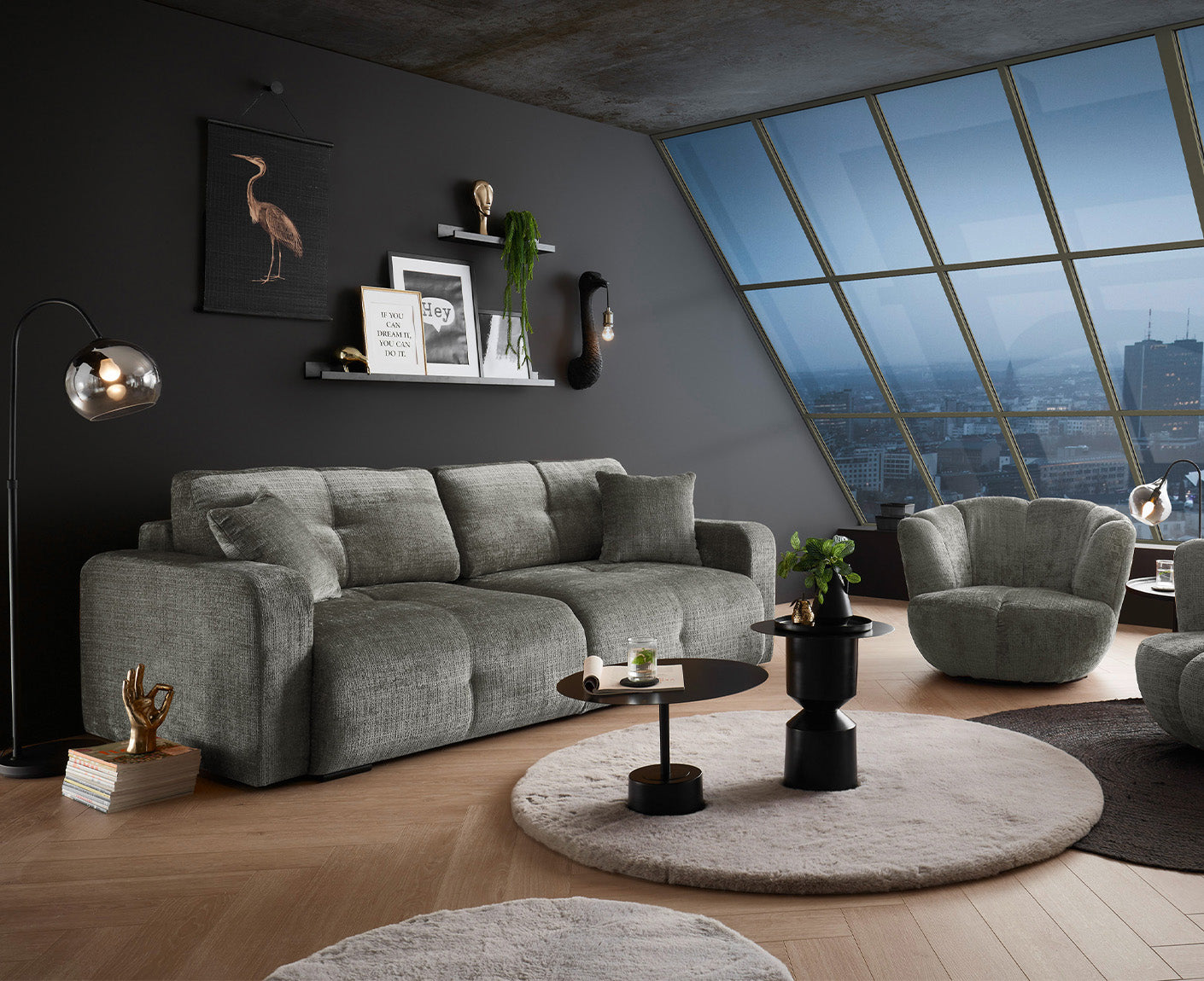 Bullet Schlafsofa 235 x 120 cm, mit Bettkasten