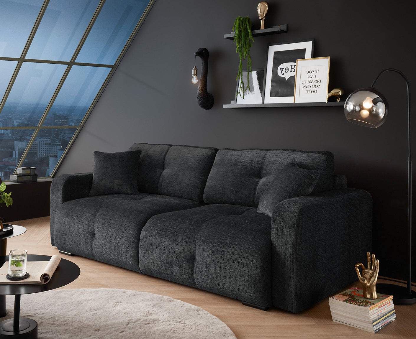 Bullet Schlafsofa 235 x 120 cm, mit Bettkasten