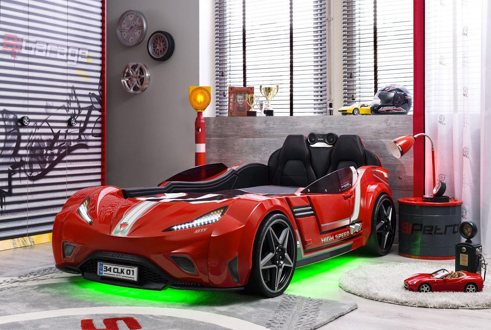 Cilek CHAMPION RACER Nachttisch Nachtkommode Grau/Rot