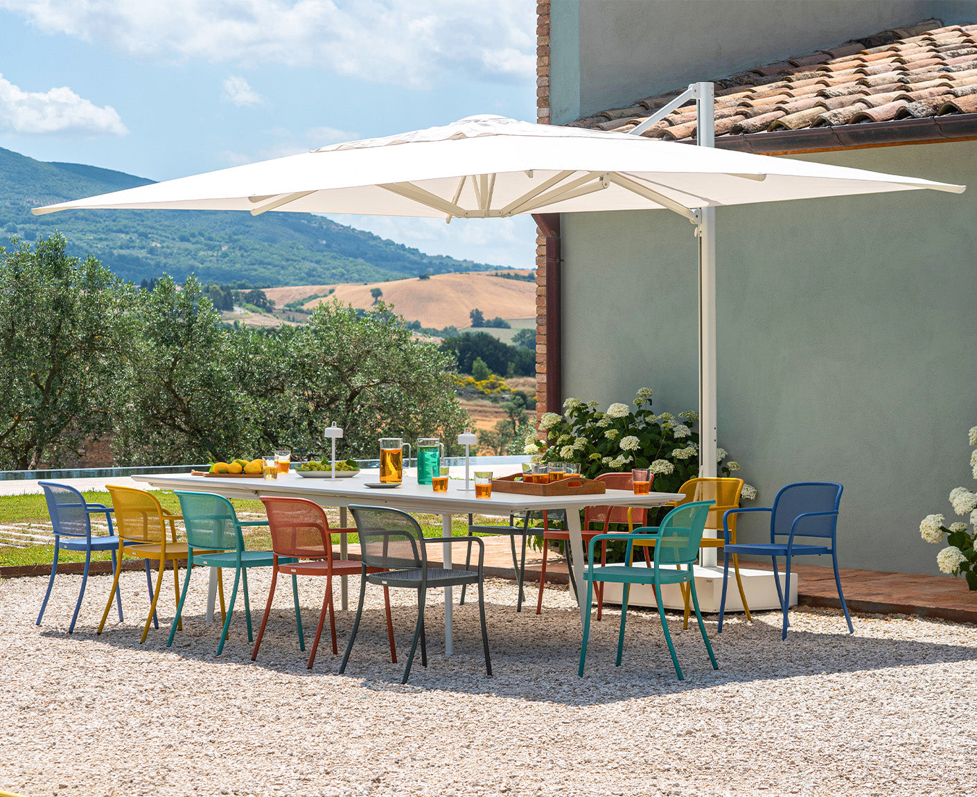 Emu Café 4er Set Gartenstühle mit Armlehnen