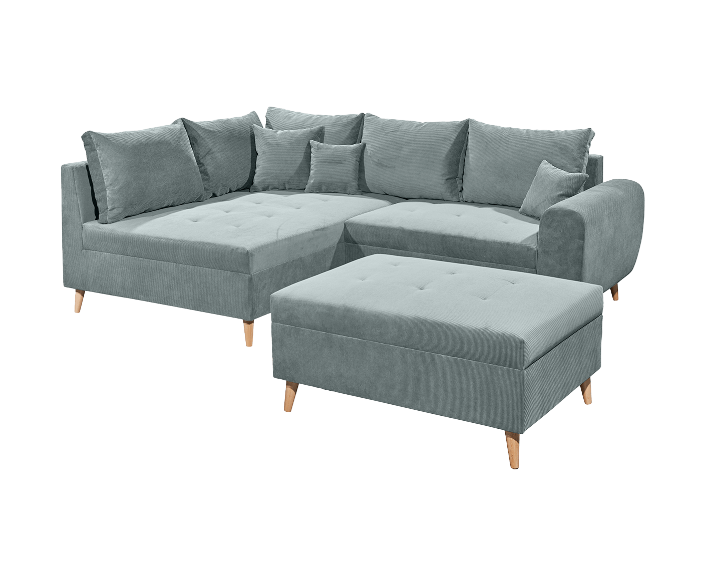 Calanda Ecksofa inkl. Hocker 249 x 175 cm (Cord)