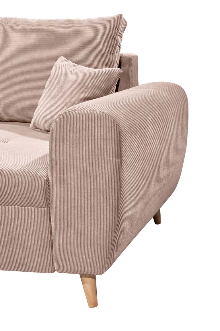 Calanda Ecksofa inkl. Hocker 249 x 175 cm Rosa