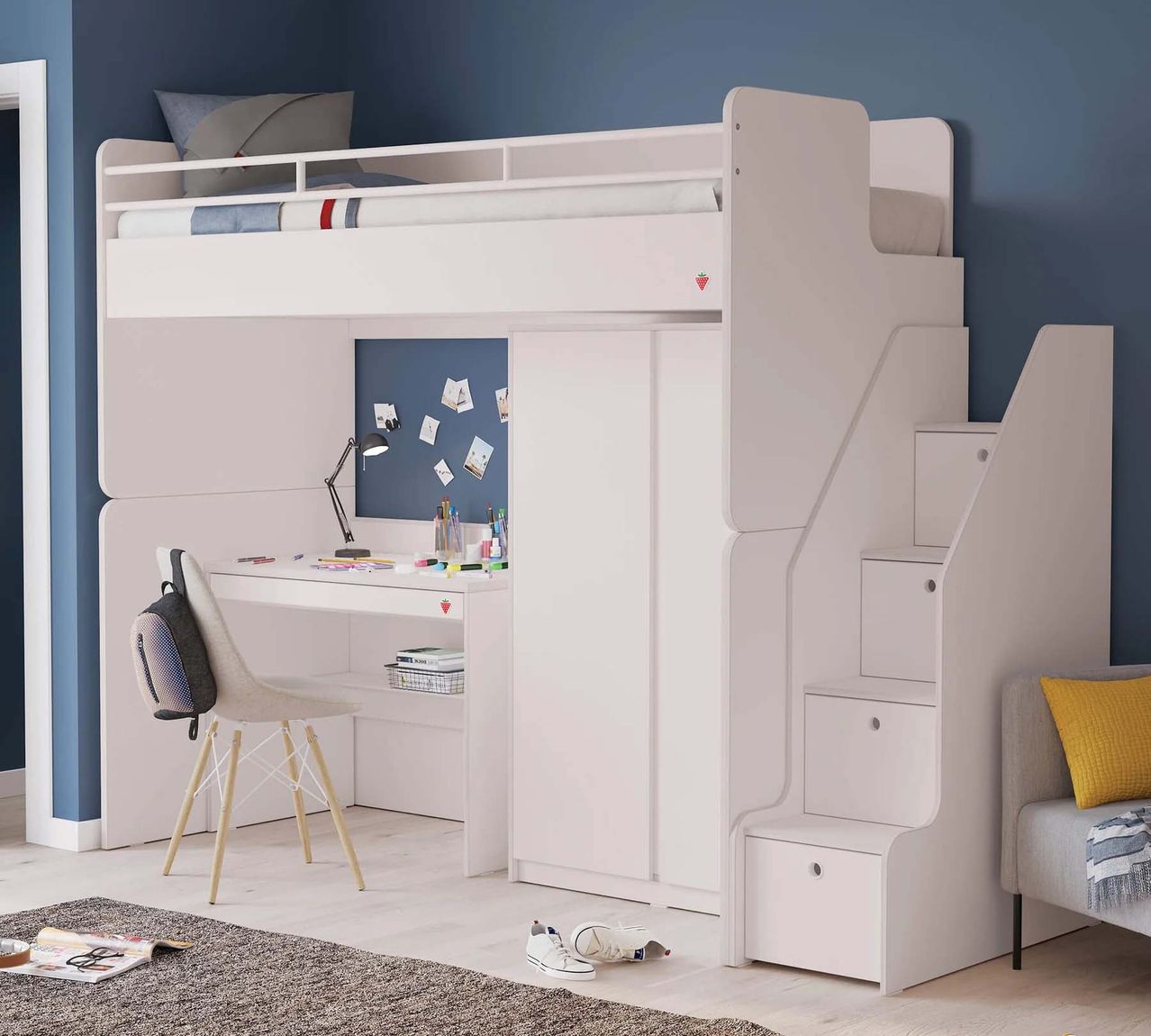 Cilek STUDIO BUNK BED Etagentreppe Weiß