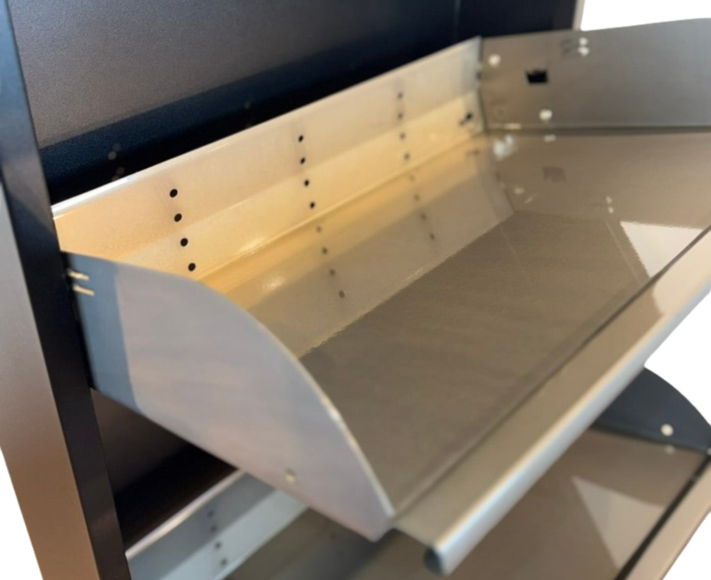 Clip Schuhschrank / Schuhkipper 3 Klappen Metall Schwarz / Geflext, montiert