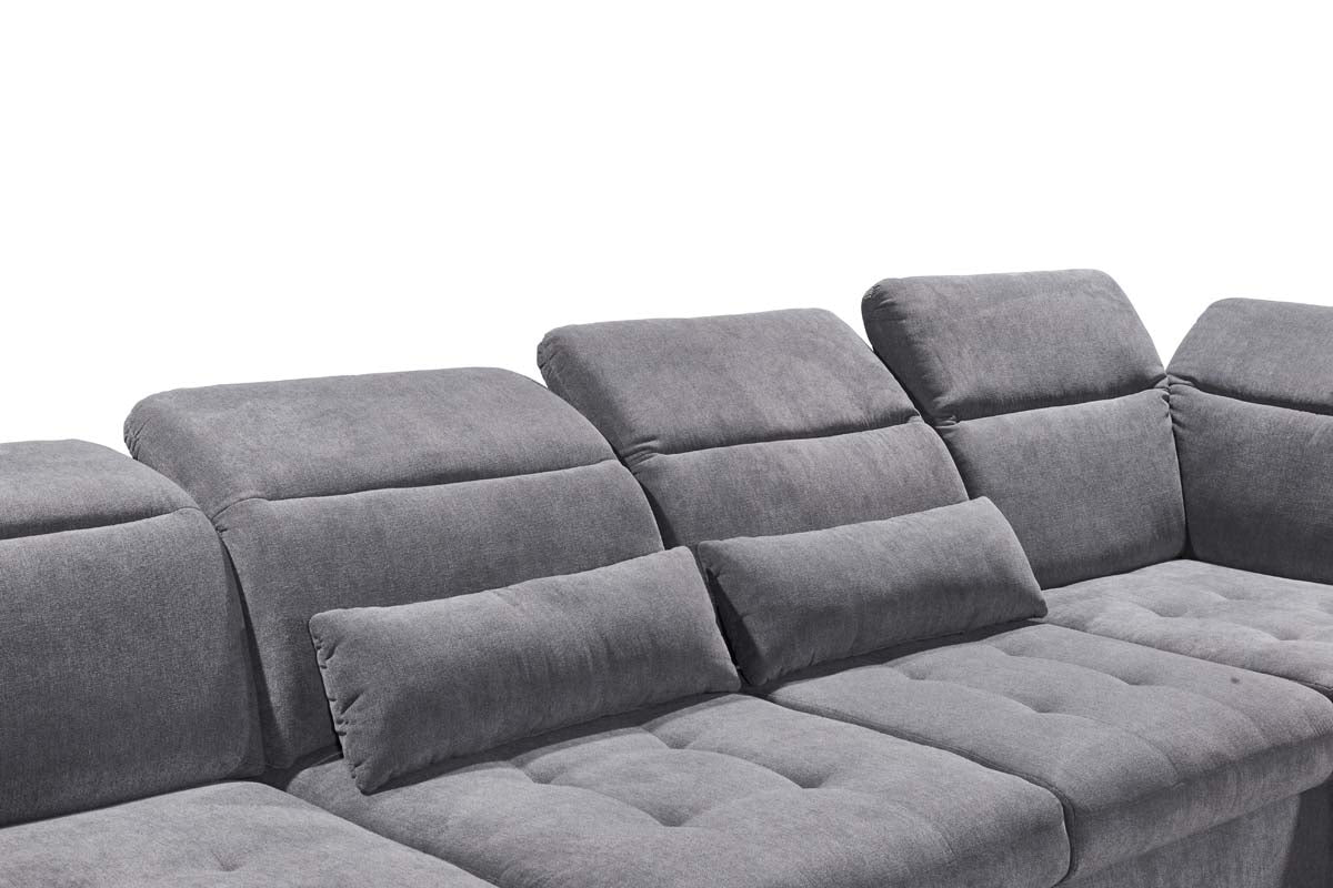 COLETTA Wohnlandschaft 394 x 260 cm Dunkelgrau 60310