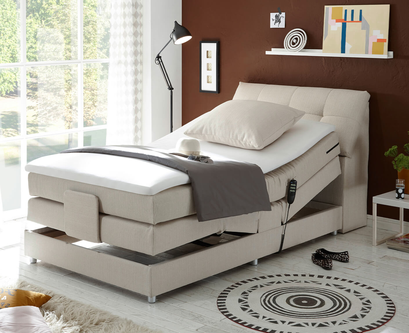 Carpino 120x200 cm Boxspringbett mit Motor