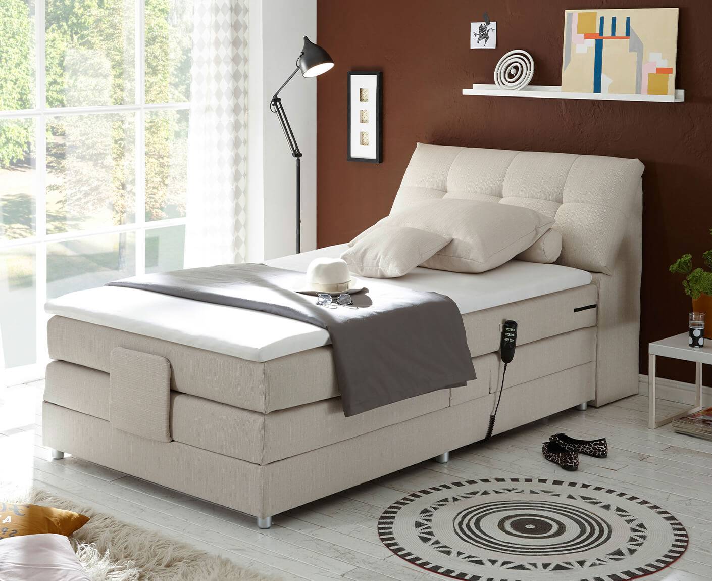 Carpino 120x200 cm Boxspringbett mit Motor