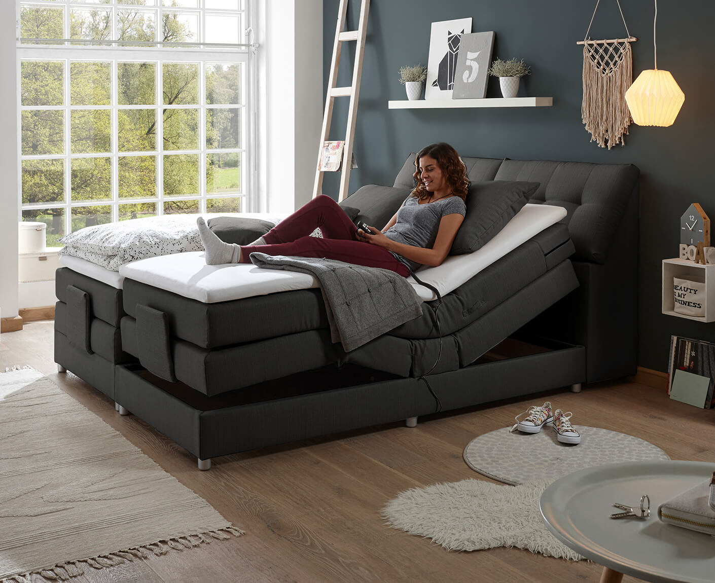 Carpino 180x200 cm Boxspringbett mit Motor