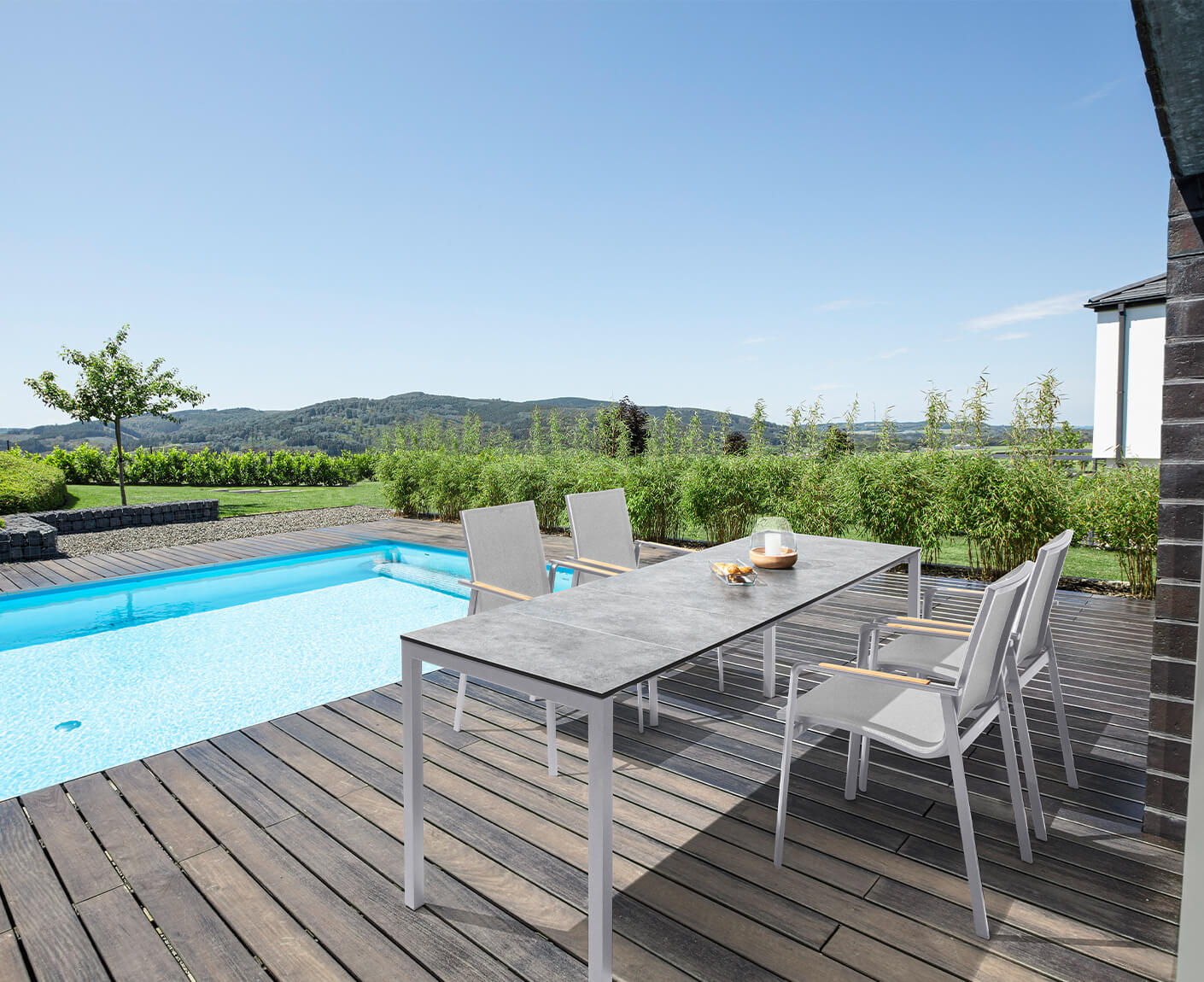 Kettler Diamond / Cubic Gartenmöbel-Set 5-teilig Silber