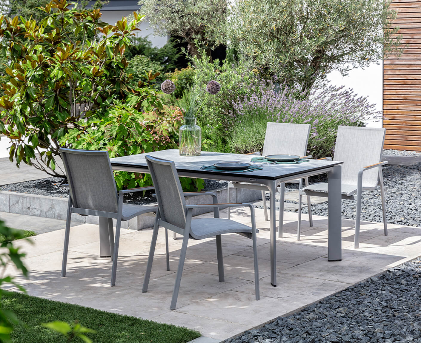 Kettler Diamond Gartenmöbel-Set 5-teilig Silber / Anthrazit