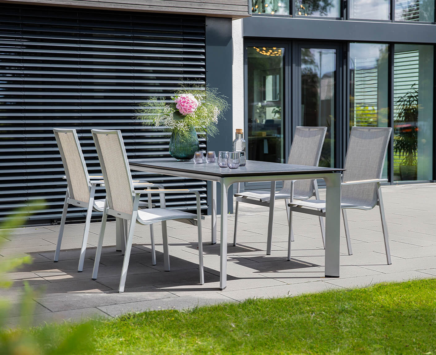 Kettler Diamond Gartenmöbel-Set 5-teilig Silber / Anthrazit