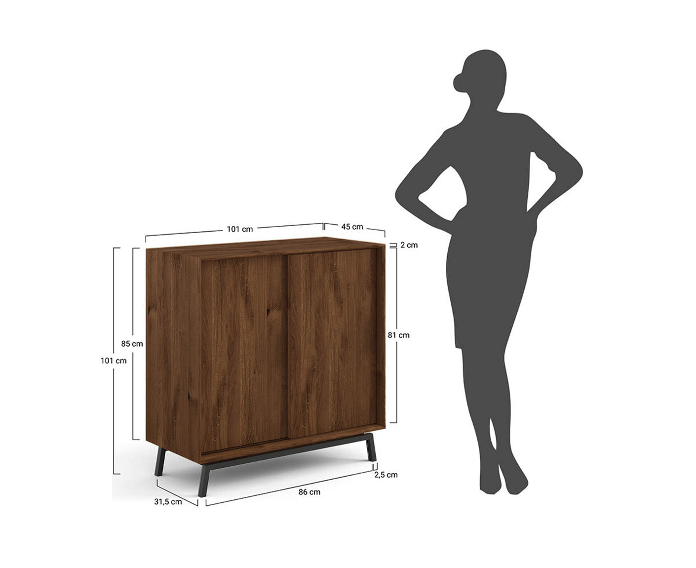 Modern Loft Weinregal Massivholz Eiche geölt