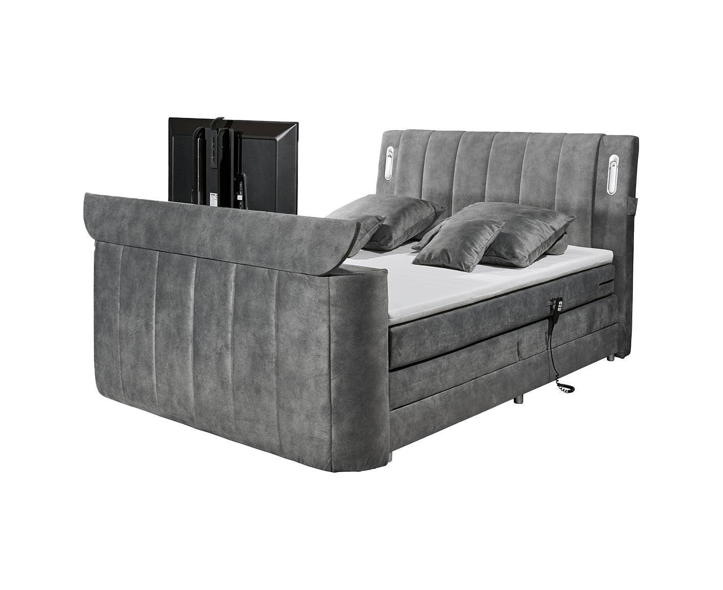 Dallas Boxspringbett 180x200 cm, inkl. Motor & motorisiertem TV-Lift