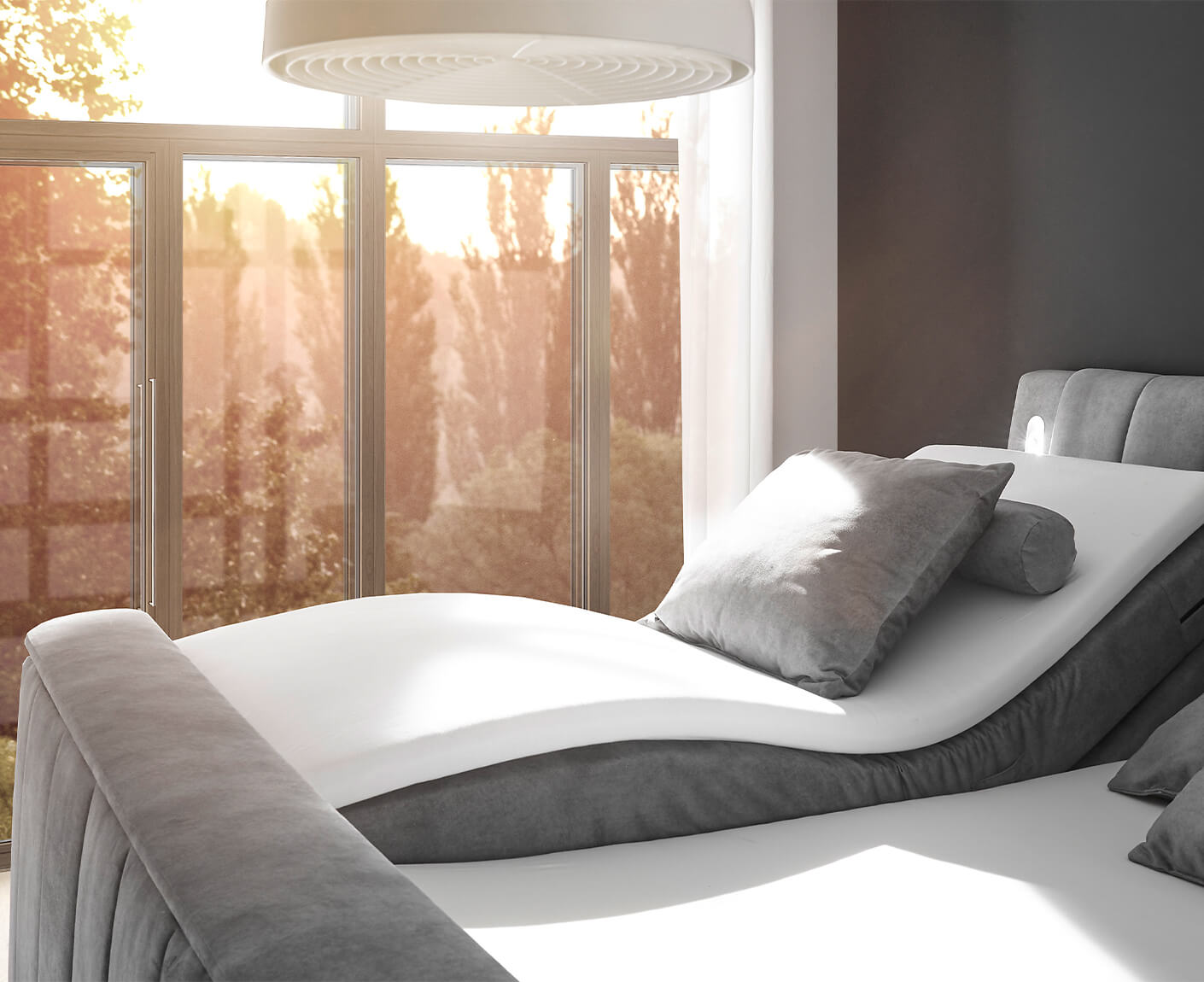Dallas Boxspringbett 180x200 cm, inkl. Motor & motorisiertem TV-Lift