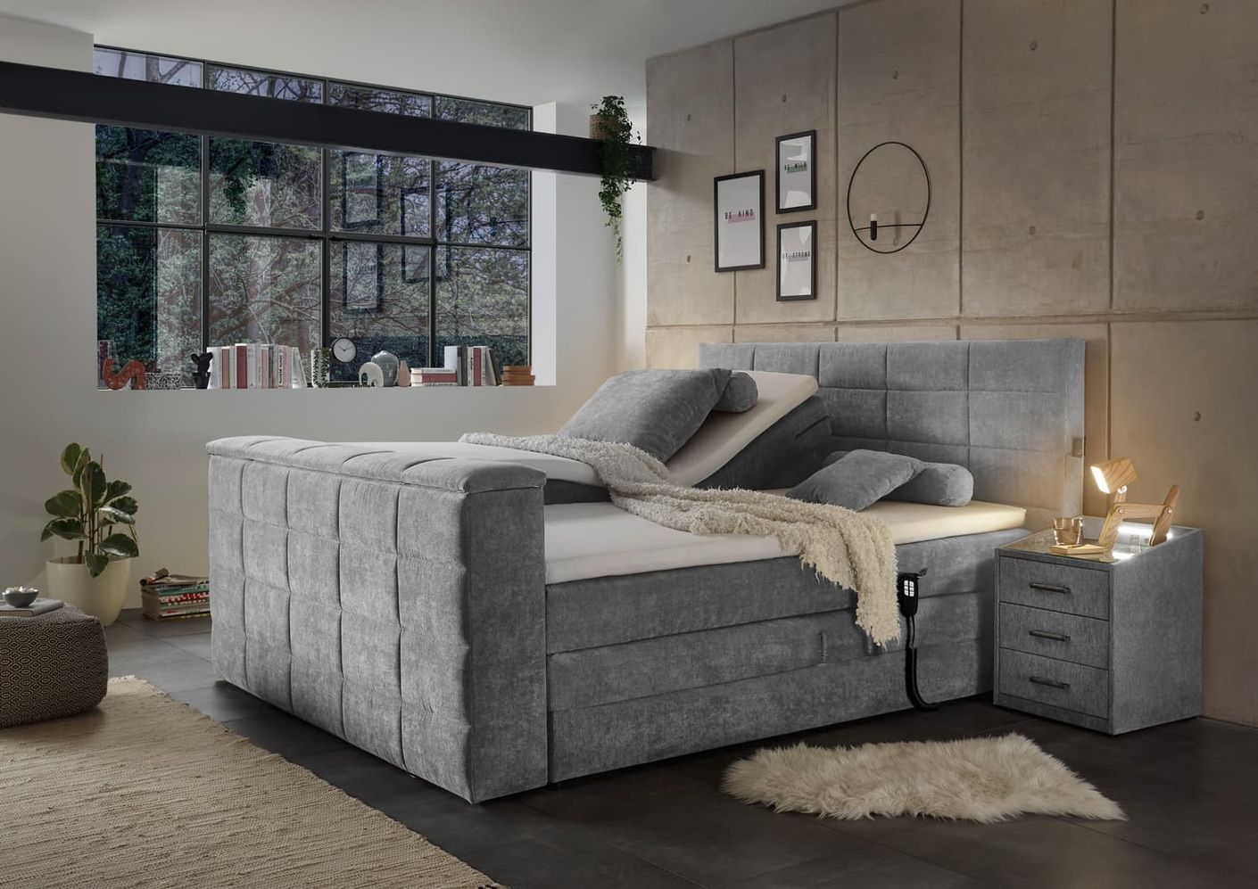 *AUSSTELLUNG* Moon Nachtkommode Bonn Beige