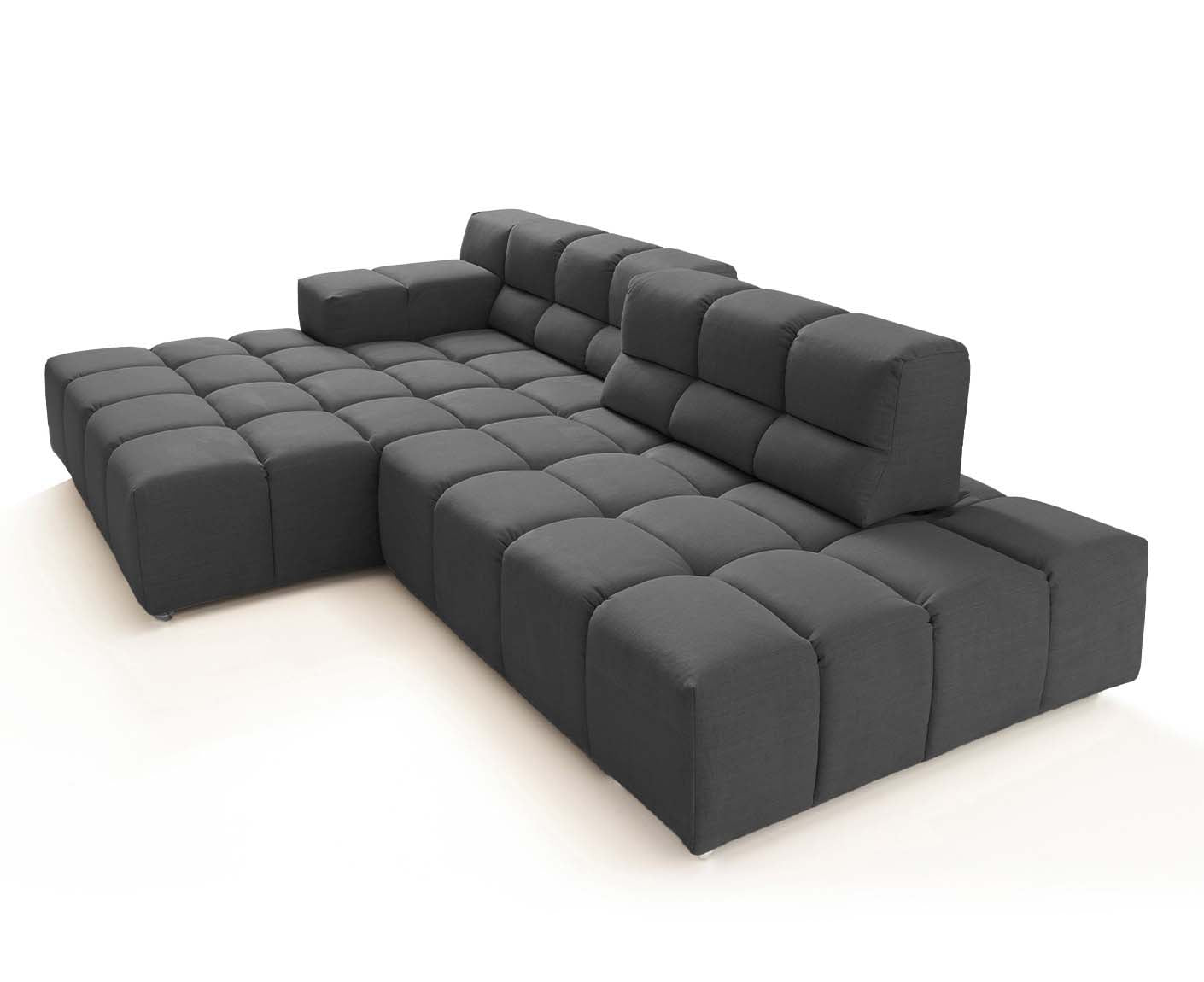 designwerk Temple Ecksofa | 286 x 169 cm| mit Rückenverstellung | Flachgewebe