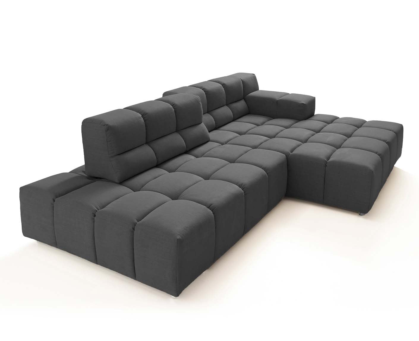 designwerk Temple Ecksofa | 286 x 169 cm| mit Rückenverstellung | Flachgewebe