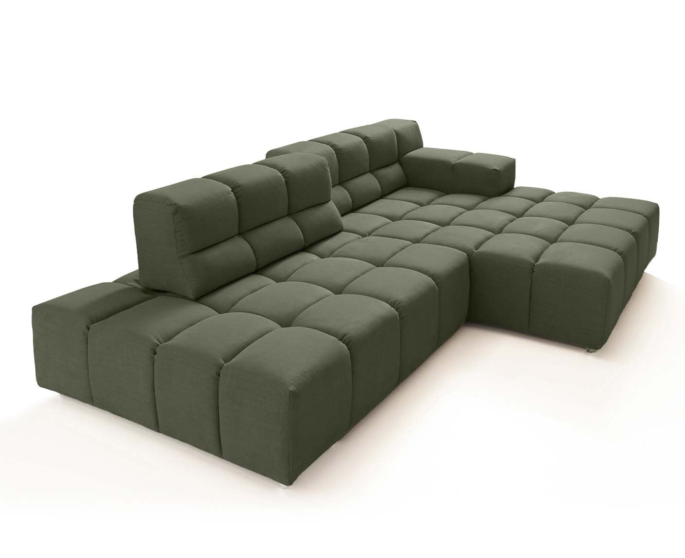 designwerk Temple Ecksofa | 286 x 169 cm| mit Rückenverstellung | Flachgewebe