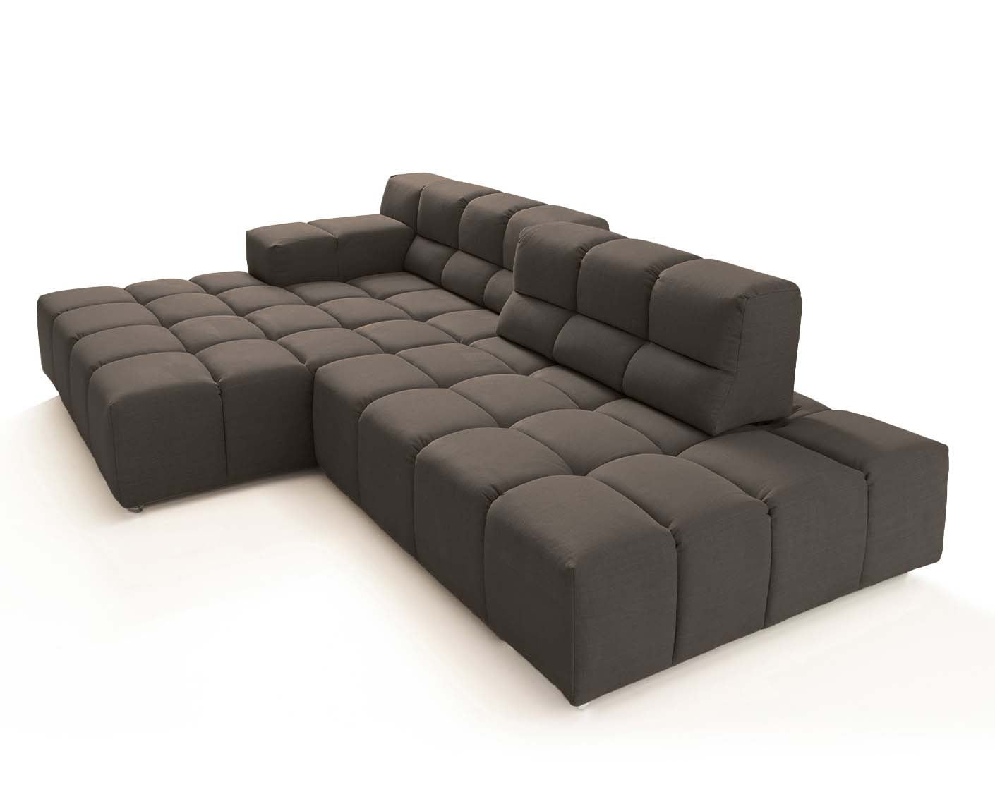 designwerk Temple Ecksofa | 286 x 169 cm| mit Rückenverstellung | Flachgewebe